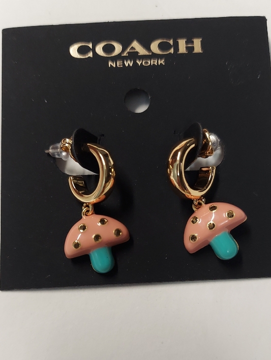 Coach Jewelry - Coach mushroom huggie earring